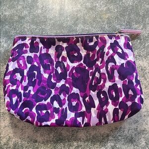 Estée Lauder Purple Leopard Print Cosmetic Bag